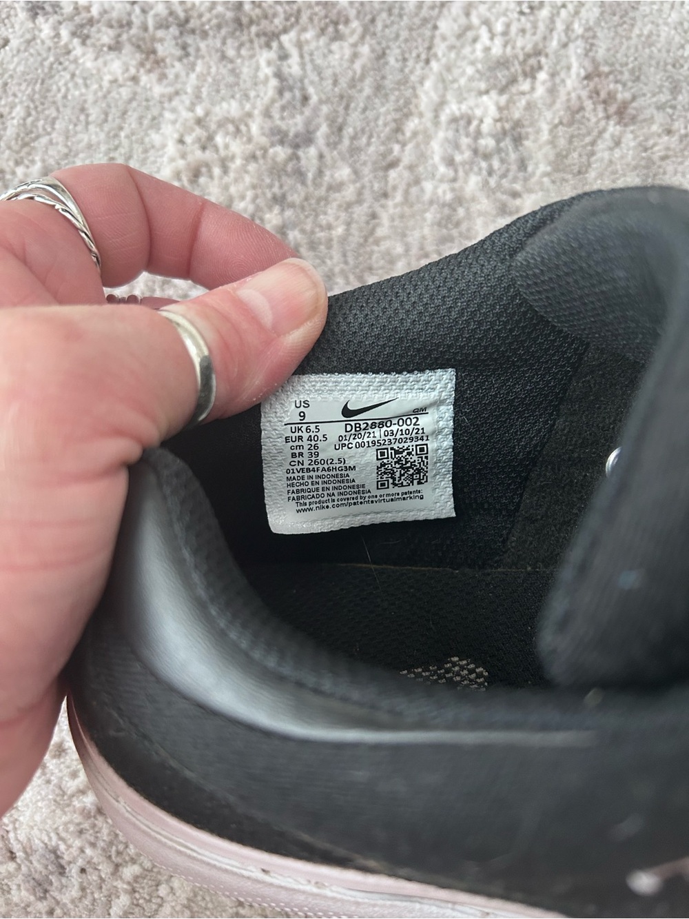 Nike Women’s Retro GTS Black Canvas Athletic Shoe Sneakers Sz 9 DB2880-002 Chic - Picture 9 of 10